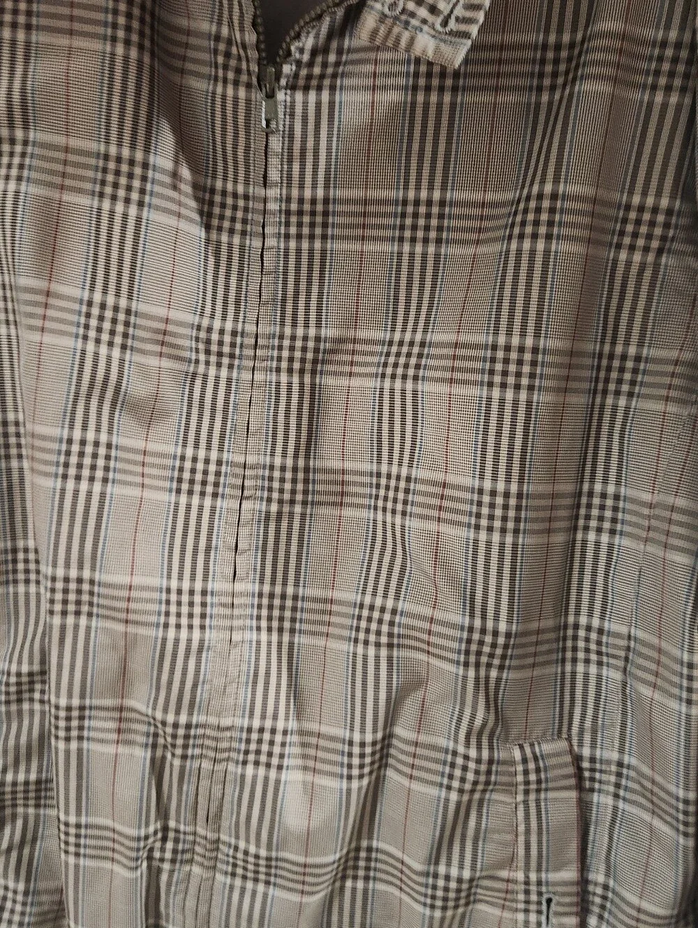 Banana Republic Men's Plaid Zip-Front Jacket - Taupe & Brown